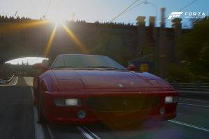 video Games, Forza Motorsport, Ferrari, Ferrari 355, Car, Red Cars, Lens Flare