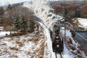 train, Nature, Railway