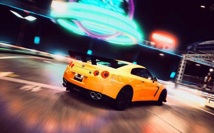 car, Blurred, Nissan, Nissan GT R HD Wallpaper Desktop Background