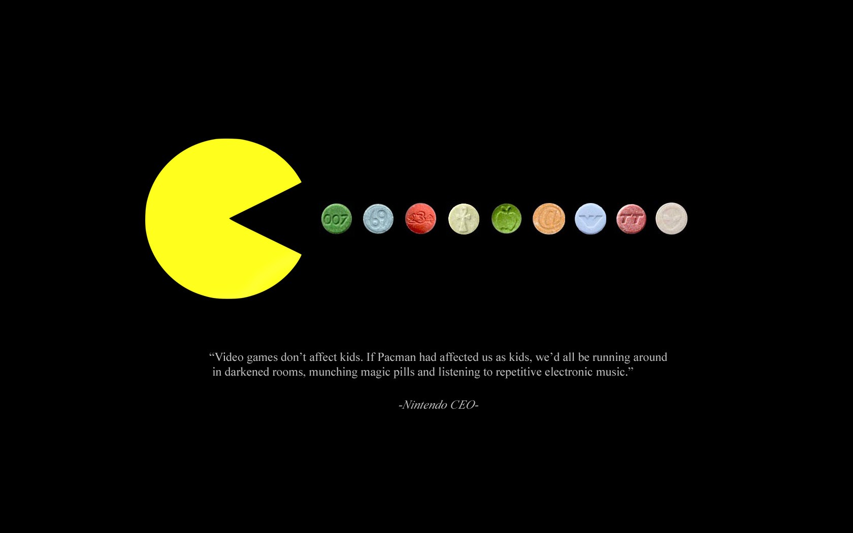 video Games, Pacman, Quote Wallpaper