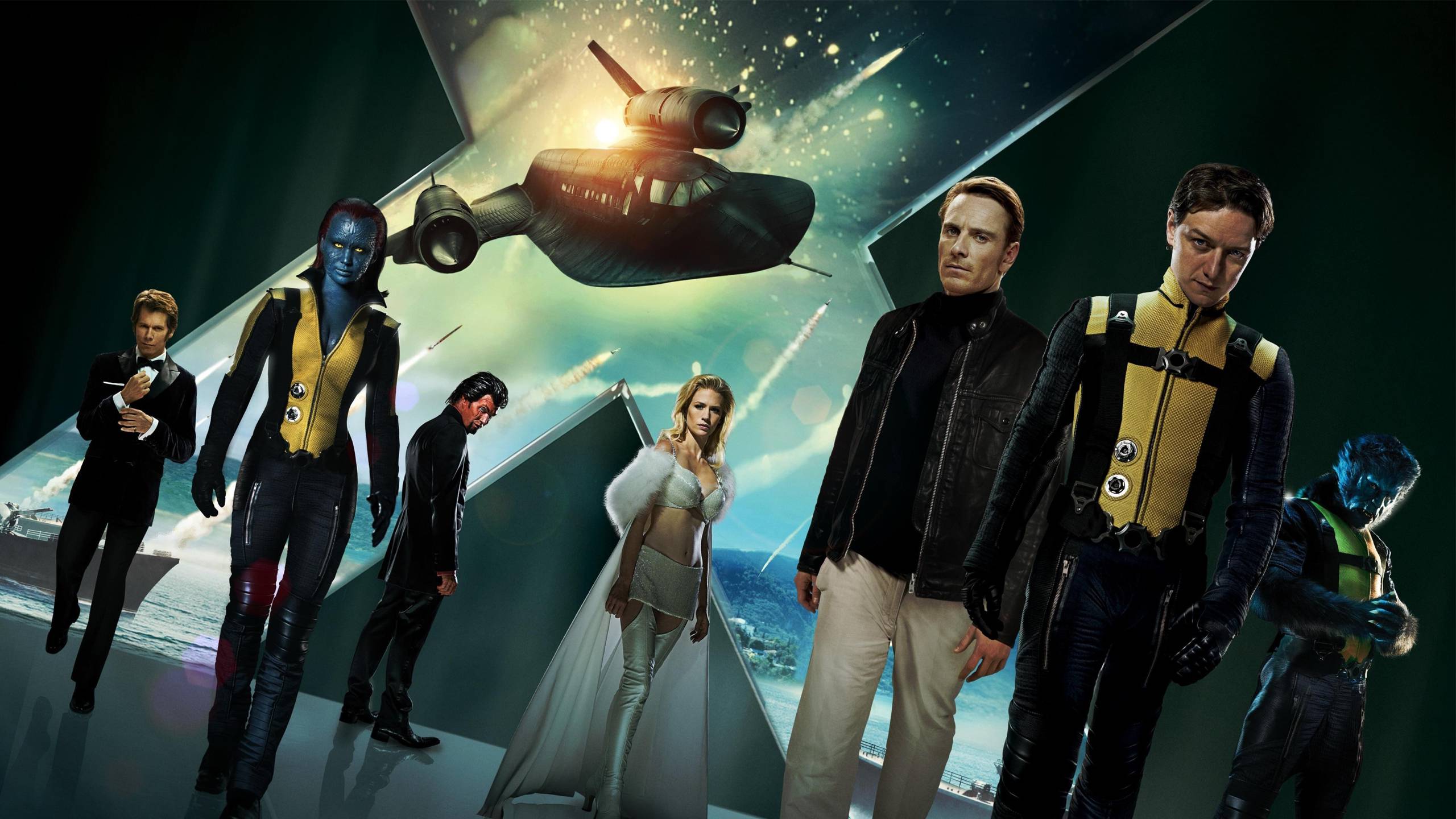 X Men, Movies, Mystique, Beast (character), Magneto, Charles Xavier, Michael Fassbender, James McAvoy, Emma Frost, X Men: First Class Wallpaper