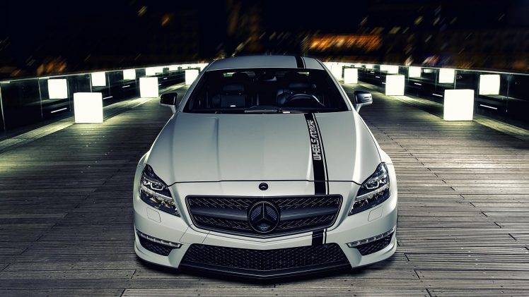 C63 AMG, Mercedes Benz, White HD Wallpaper Desktop Background