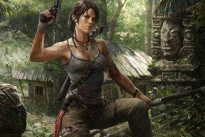 video Games, Lara Croft, Tomb Raider, Gun