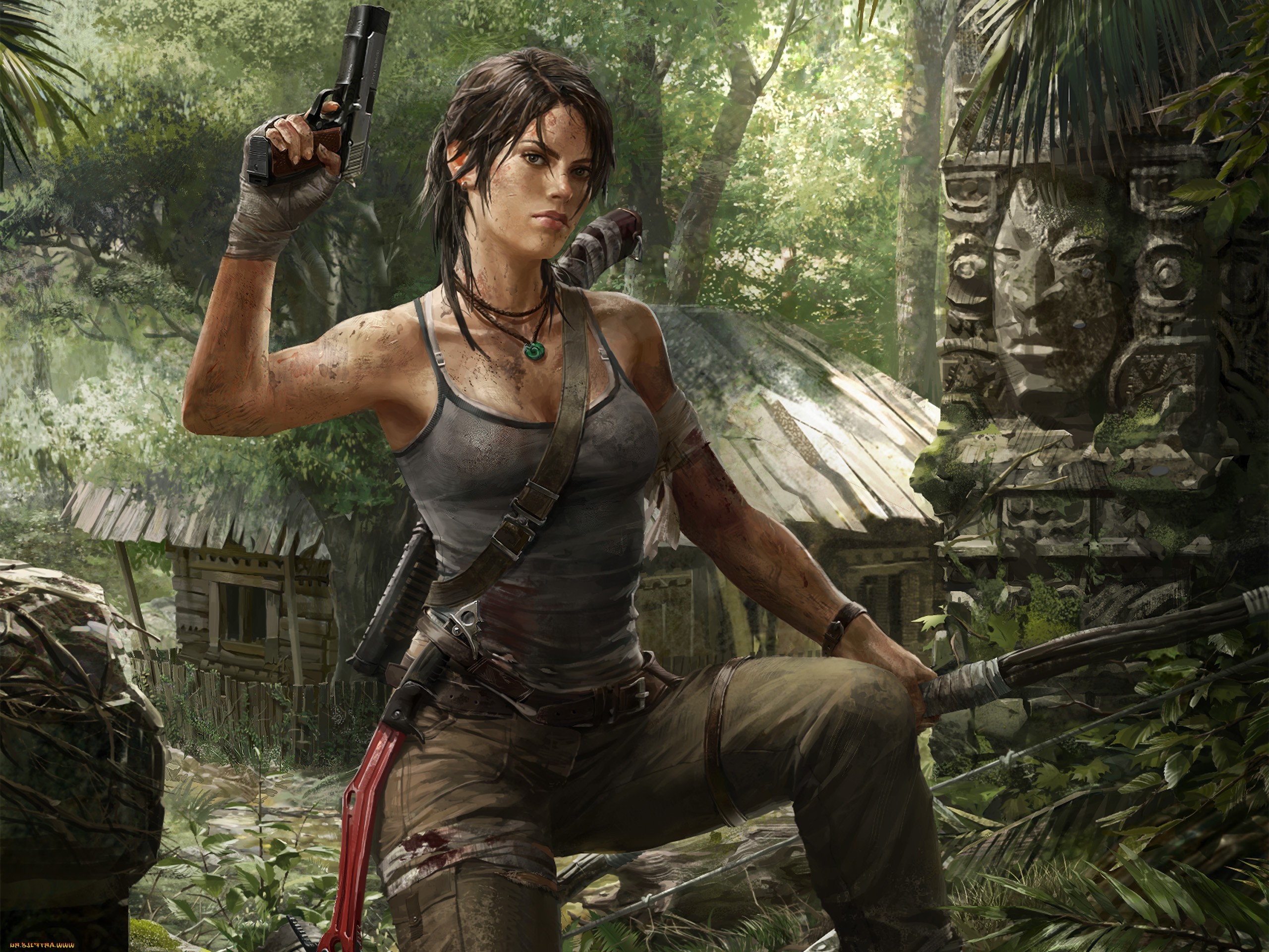 video Games, Lara Croft, Tomb Raider, Gun Wallpaper