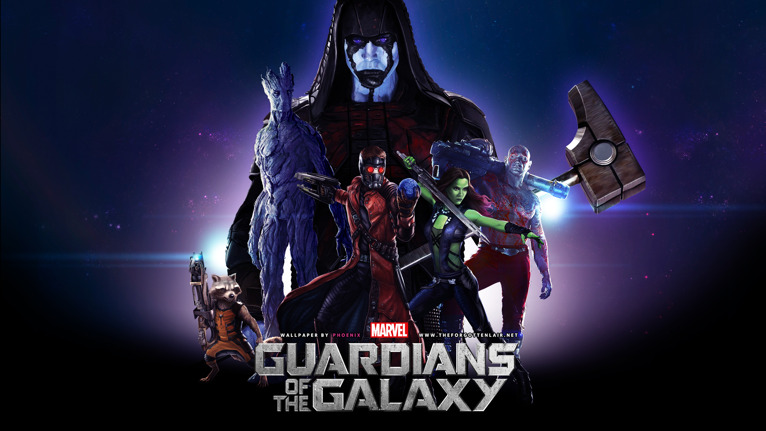 Guardians Of The Galaxy, Gamora, Drax The Destroyer, Star Lord, Groot, Rocket Raccoon, Ronan Wallpaper