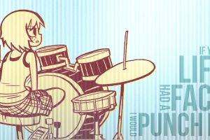 drums, Anime Girls, Quote, Scott Pilgrim