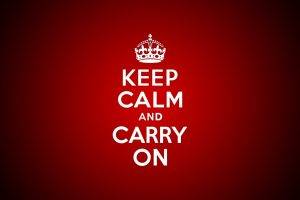 Keep Calm And..., Red Background, Typography