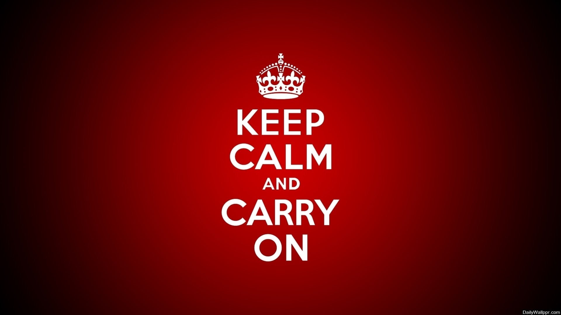 Keep Calm And..., Red Background, Typography Wallpaper