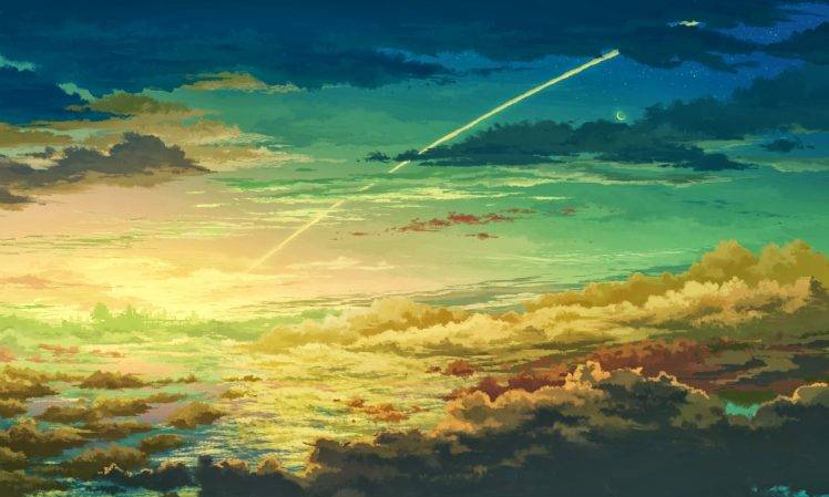 artwork, Digital Art, Clouds, Sky, Colorful HD Wallpaper Desktop Background