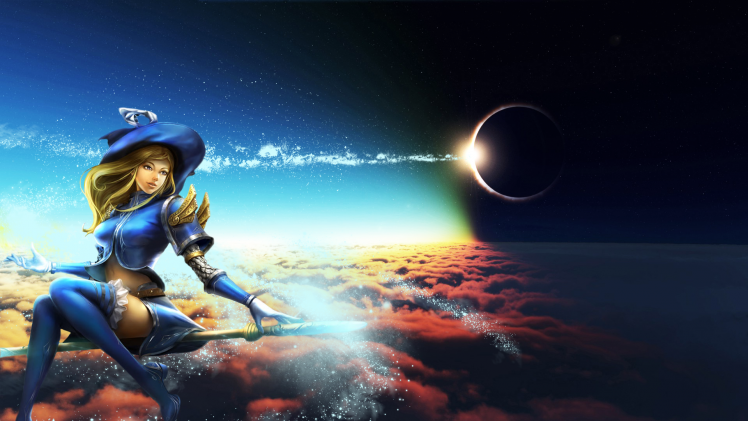 Lux, Moon, League Of Legends, Magic HD Wallpaper Desktop Background