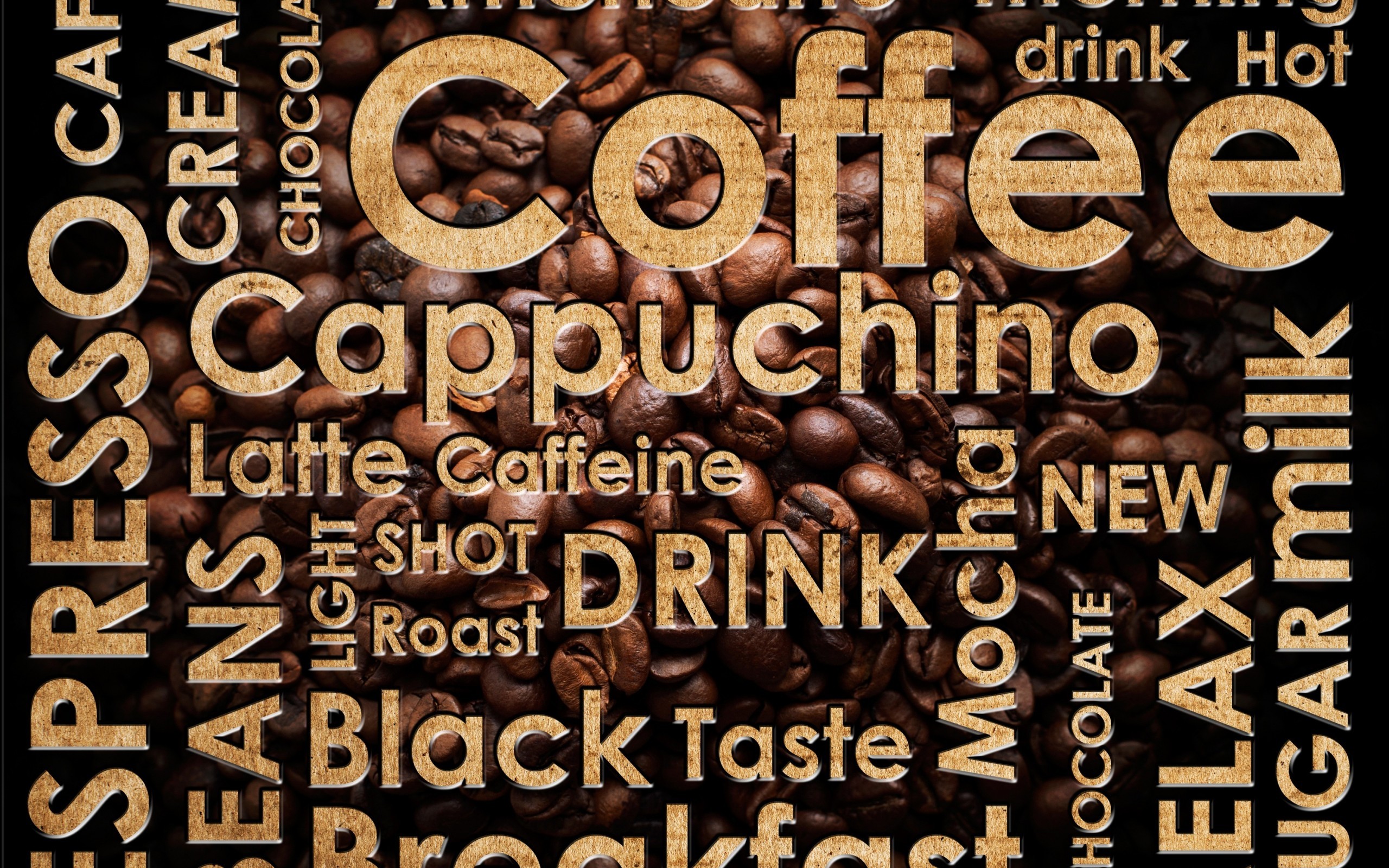 coffee, Typography Wallpaper