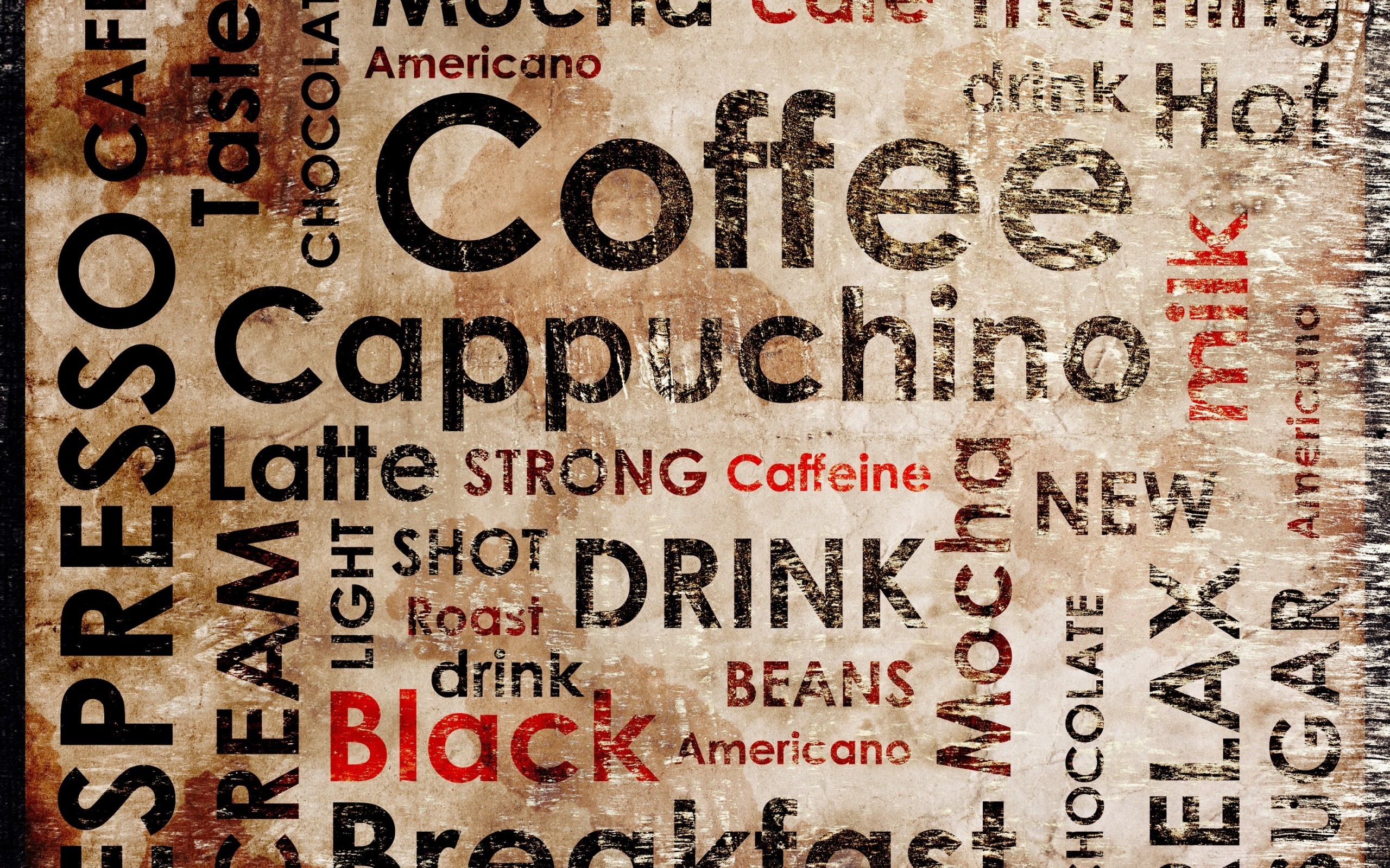 coffee, Typography Wallpapers HD / Desktop and Mobile