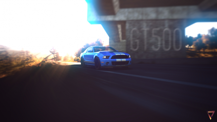 gt500, 2013, Ford, Grabber Blue, Shelby, Blue Cars HD Wallpaper Desktop Background