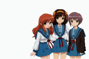 anime, Anime Girls, The Melancholy Of Haruhi Suzumiya, Suzumiya Haruhi, Nagato Yuki, Asahina Mikuru