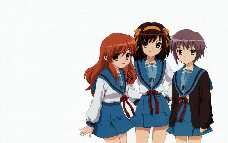 anime, Anime Girls, The Melancholy Of Haruhi Suzumiya, Suzumiya Haruhi, Nagato Yuki, Asahina Mikuru HD Wallpaper Desktop Background