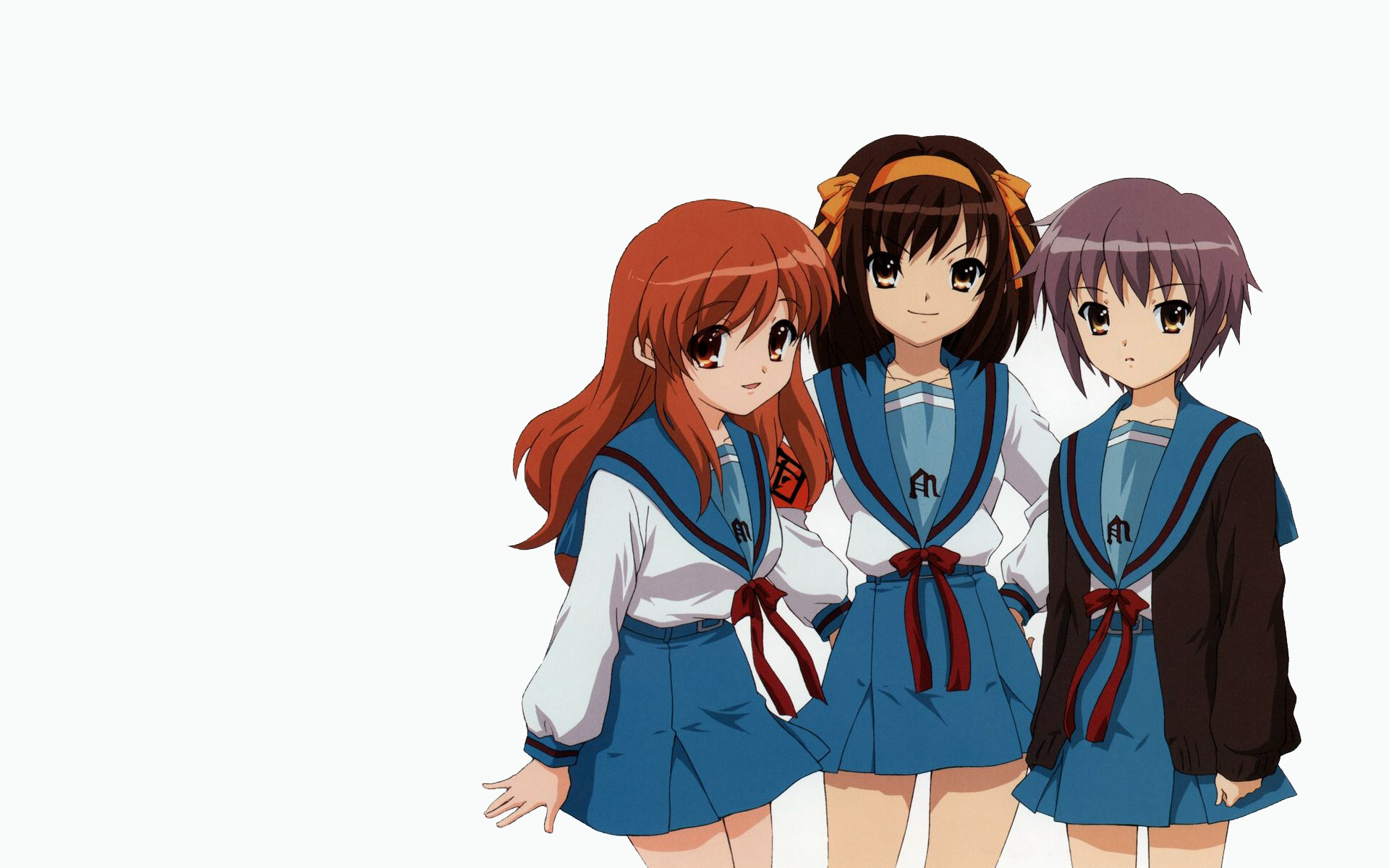 anime, Anime Girls, The Melancholy Of Haruhi Suzumiya, Suzumiya Haruhi, Nagato Yuki, Asahina Mikuru Wallpaper