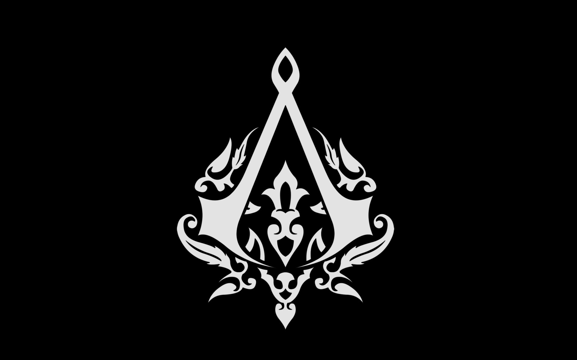 Assassins Creed, Video Games, Logo, Black Wallpaper