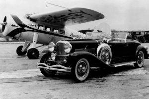 old Car, Monochrome, Airplane