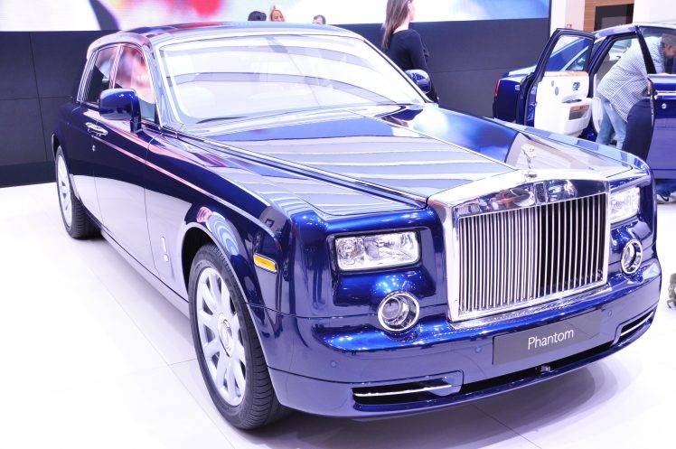 Rolls Royce Phantom, Rolls Royce, Car, Blue Cars HD Wallpaper Desktop Background