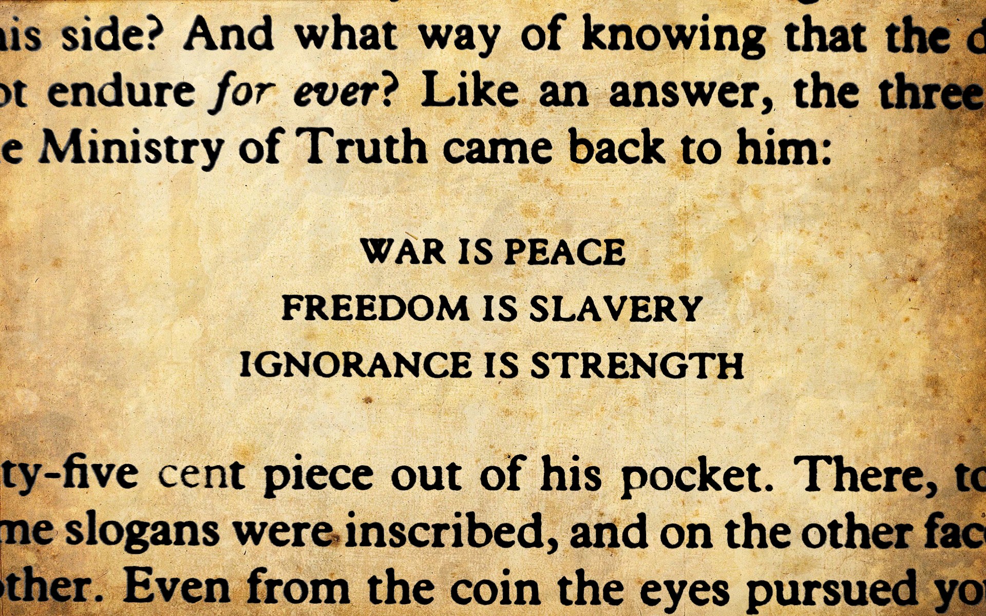 quote, 1984, George Orwell Wallpaper