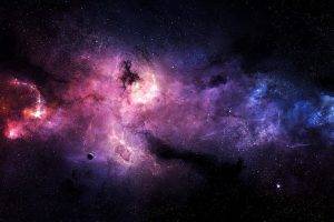 space, Pink, Blue, Colorful, Nebula, Stars