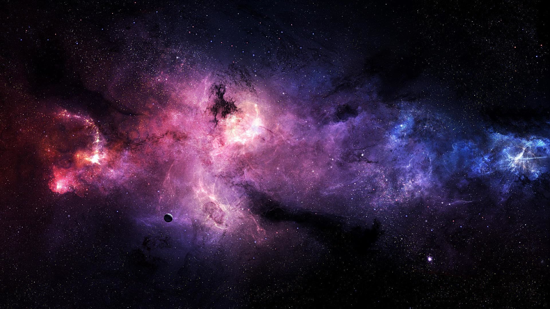 space, Pink, Blue, Colorful, Nebula, Stars Wallpapers HD / Desktop and