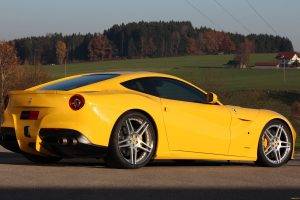 car, Ferrari, Yellow Cars