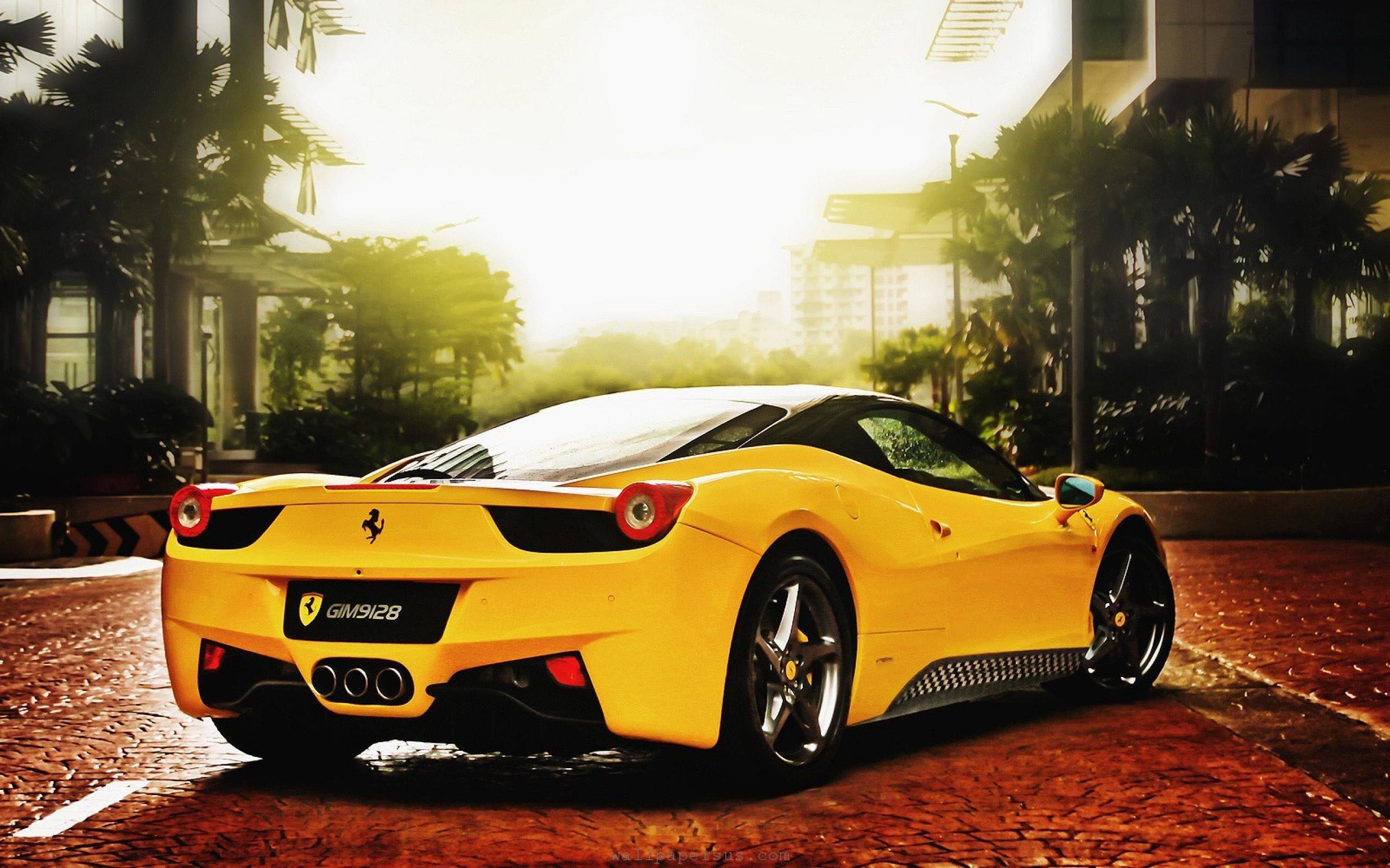 car, Ferrari, Ferrari 458, Ferrari 458 Italia, Yellow Cars Wallpaper