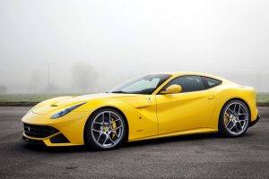 car, Ferrari, F12, Yellow Cars