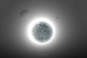 solar Eclipse, Planet, Space Art, Starkiteckt, Glowing