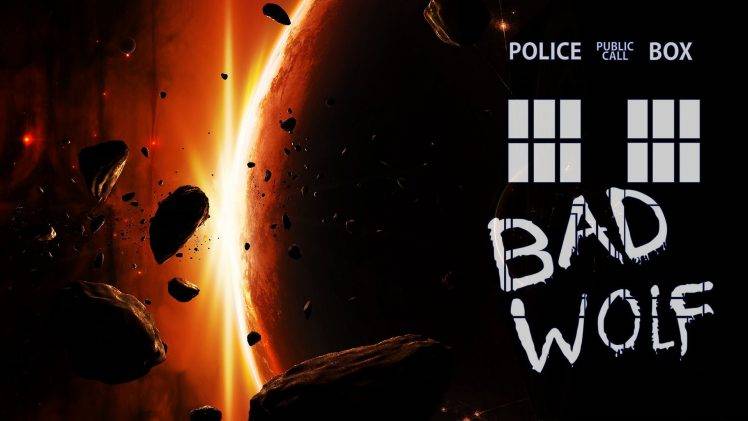 Doctor Who, Bad Wolf, TARDIS, Planet, Asteroid HD Wallpaper Desktop Background