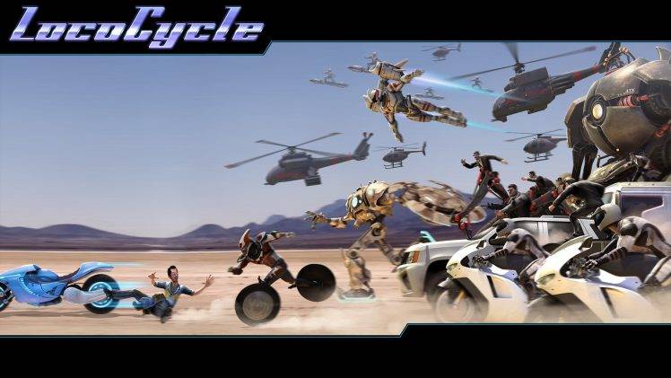 LocoCycle, Twisted Pixel, I.R.I.S., Pablo, Helicopters, Video Games HD Wallpaper Desktop Background