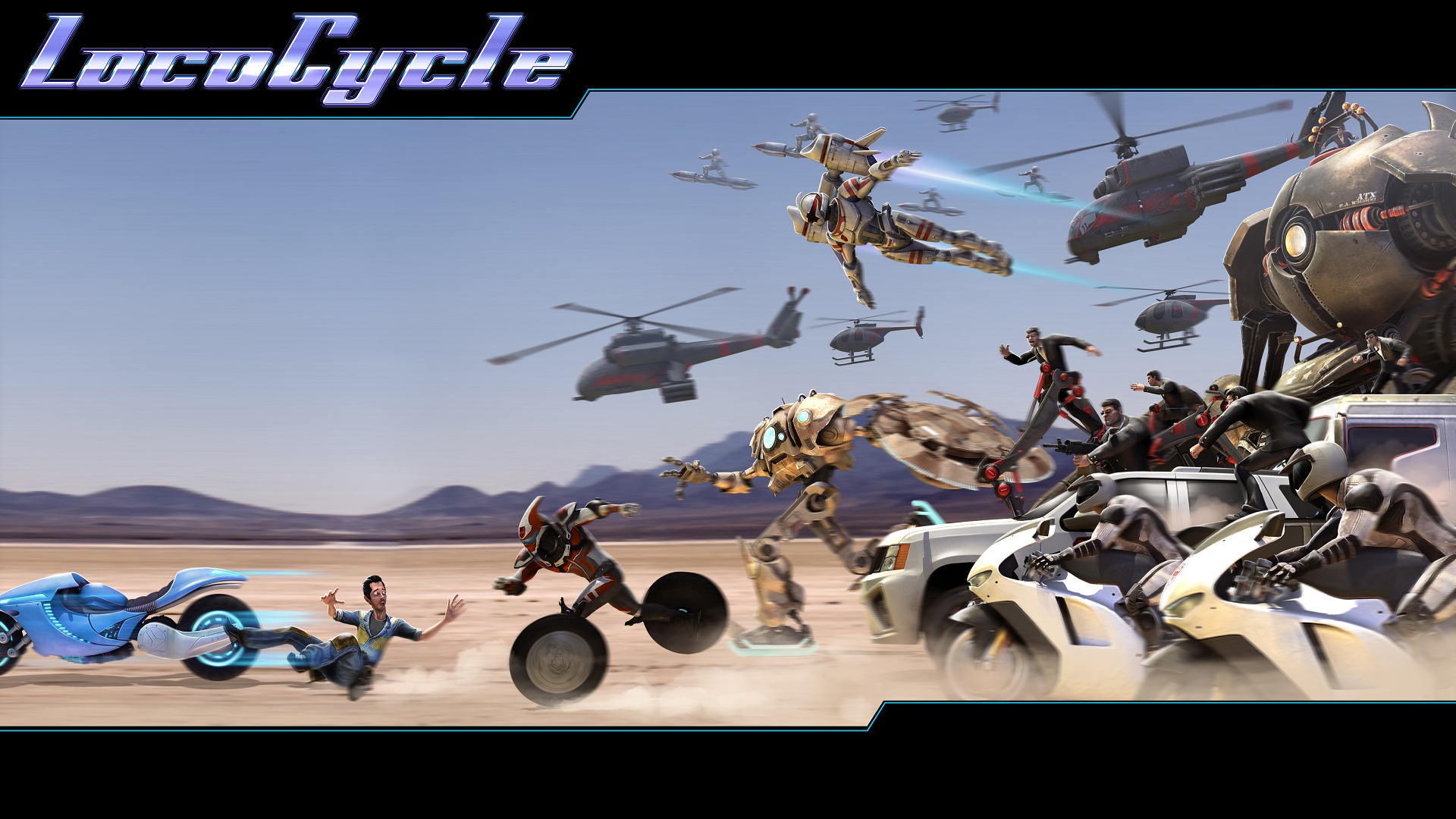 LocoCycle, Twisted Pixel, I.R.I.S., Pablo, Helicopters, Video Games Wallpaper