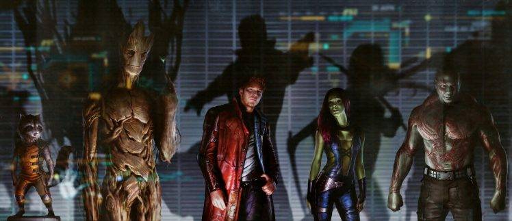 Guardians Of The Galaxy, Star Lord, Gamora, Rocket Raccoon, Groot, Drax The Destroyer HD Wallpaper Desktop Background
