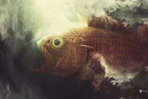 Desktopography, Nature, Animals, Fish, Digital Art