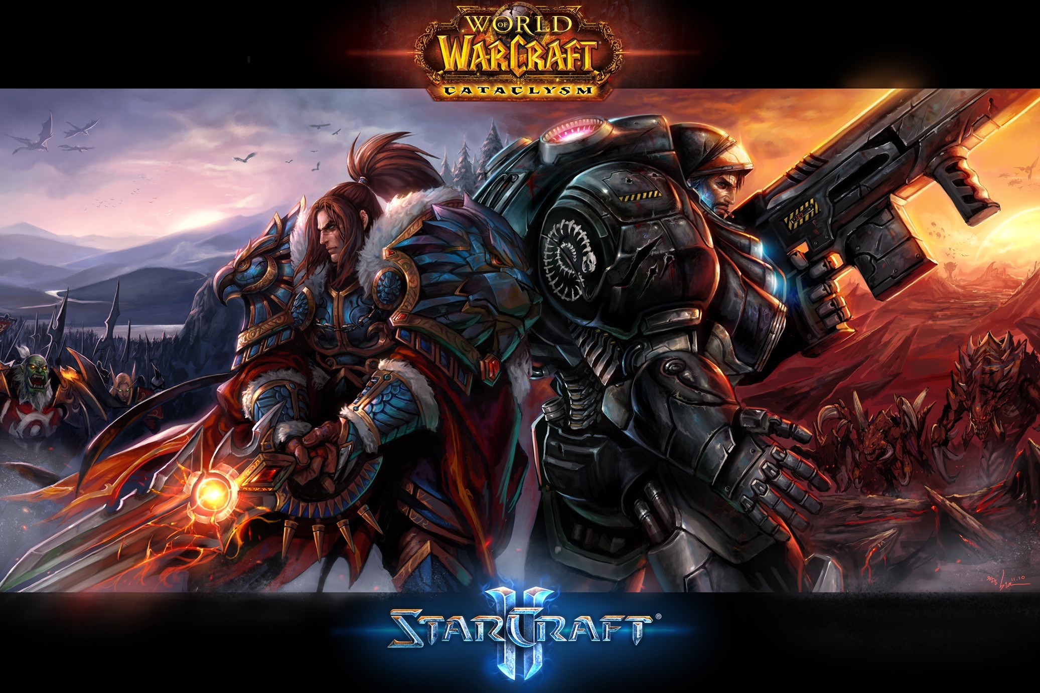 Starcraft II, World Of Warcraft, World Of Warcraft: Cataclysm Wallpaper