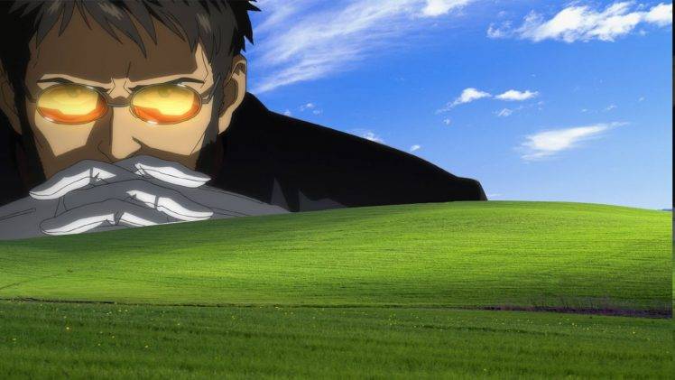 Ikari Gendo, Neon Genesis Evangelion, Humor, Anime HD Wallpaper Desktop Background