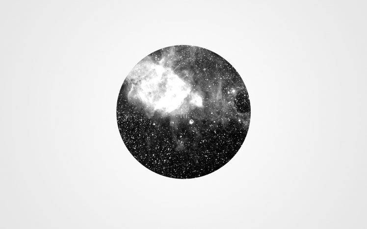minimalism, Monochrome, Stars, Galaxy HD Wallpaper Desktop Background