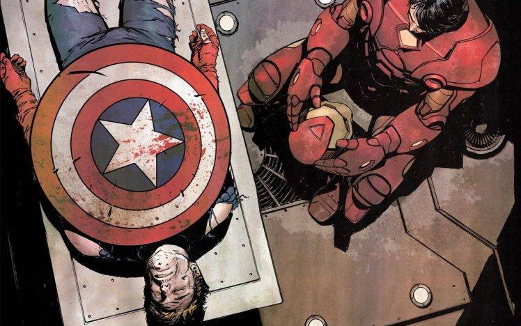 Captain America, Iron Man, Marvel Comics HD Wallpaper Desktop Background