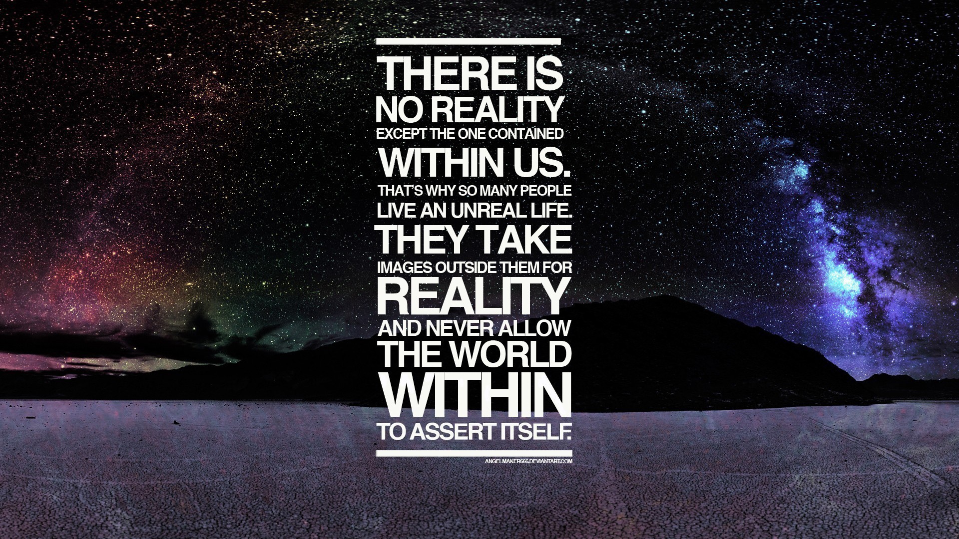 typography, Quote, Space, Landscape, Alternate Reality Wallpaper
