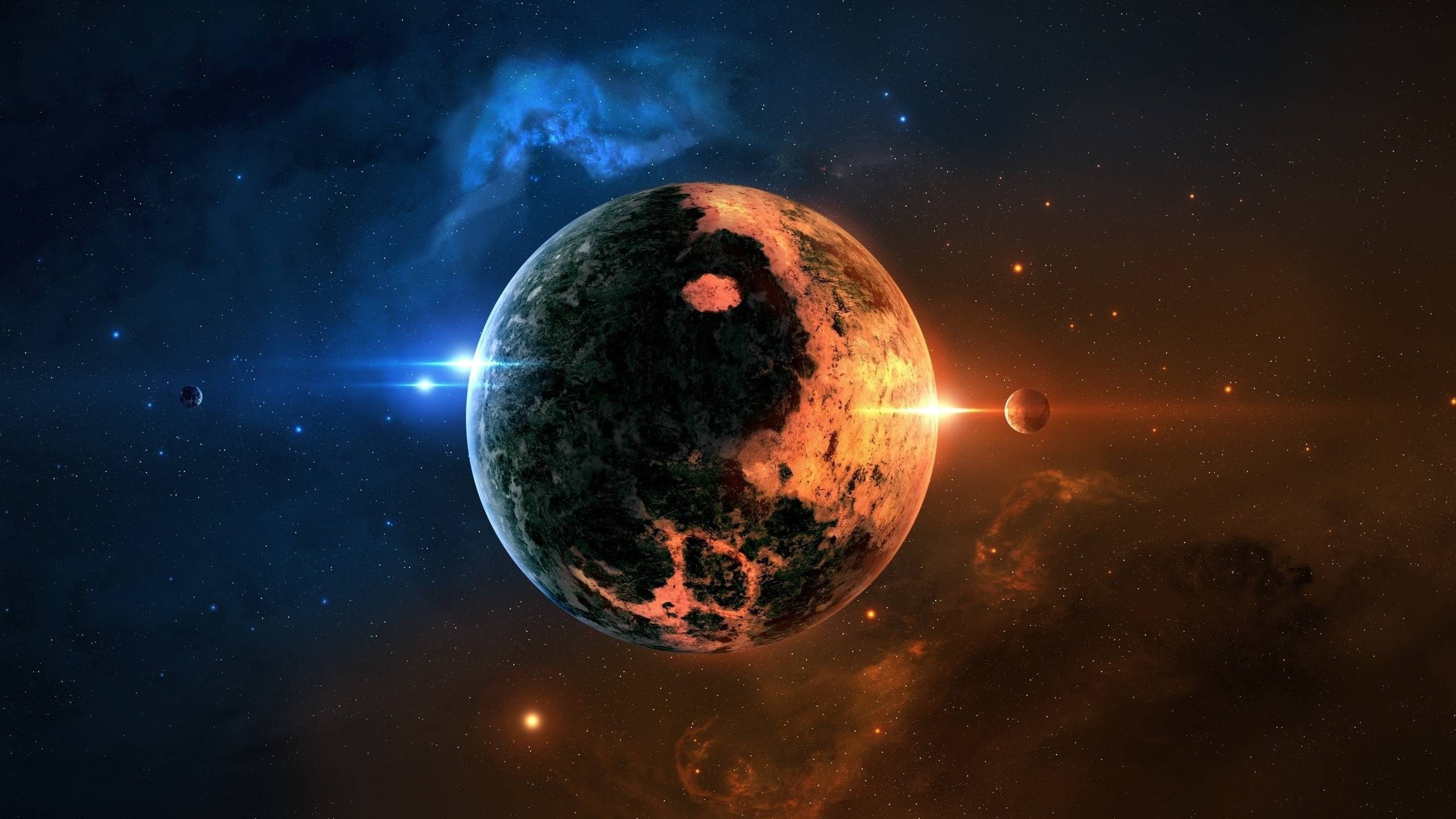 space Art, Planet, Space, Yin And Yang Wallpaper