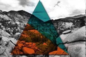 nature, Triangle, Selective Coloring, Polyscape, Illuminati