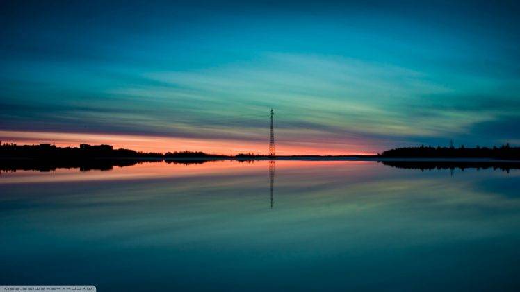 lake, Sunset HD Wallpaper Desktop Background