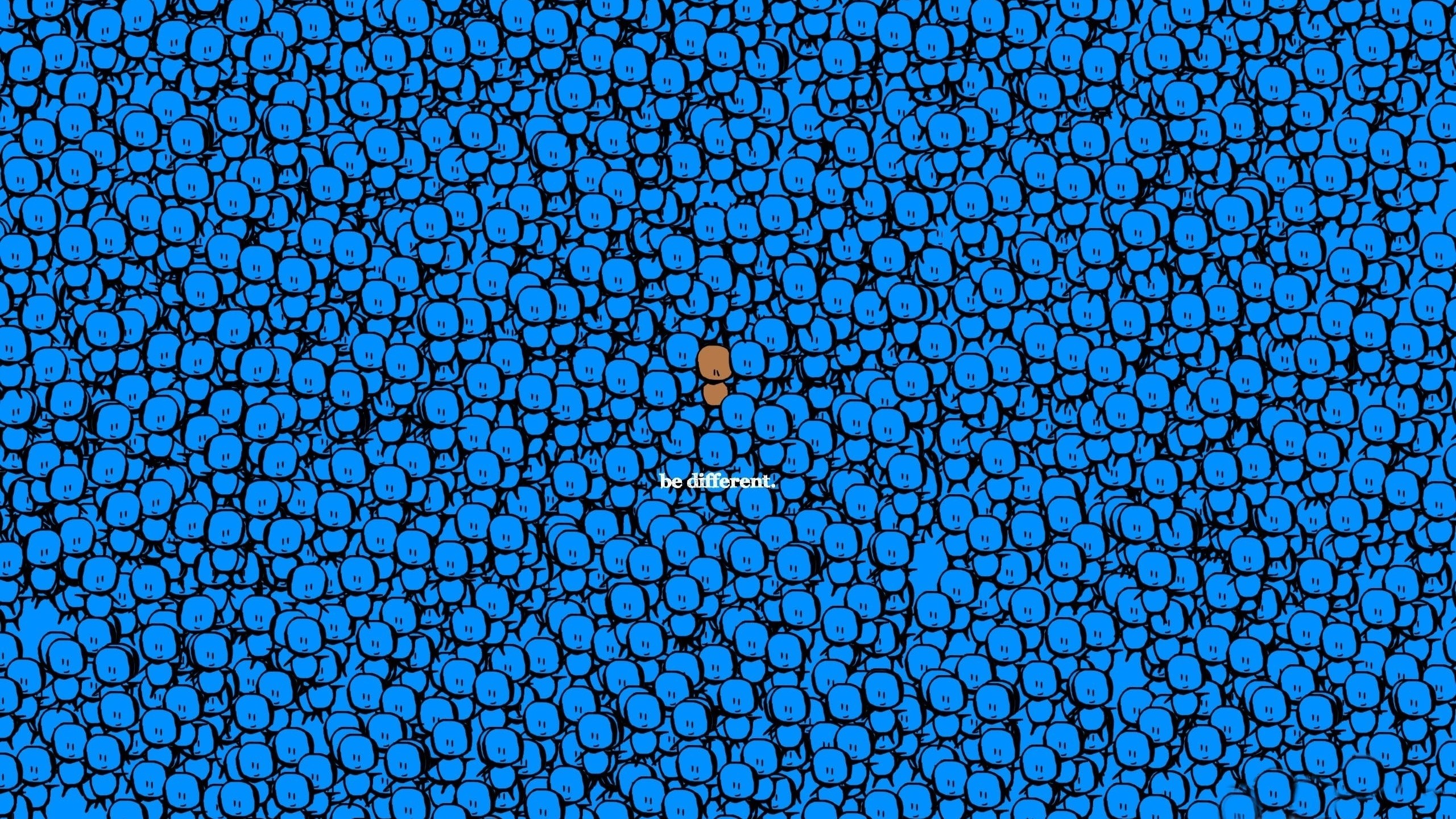 humor, Blue, Brown Wallpaper