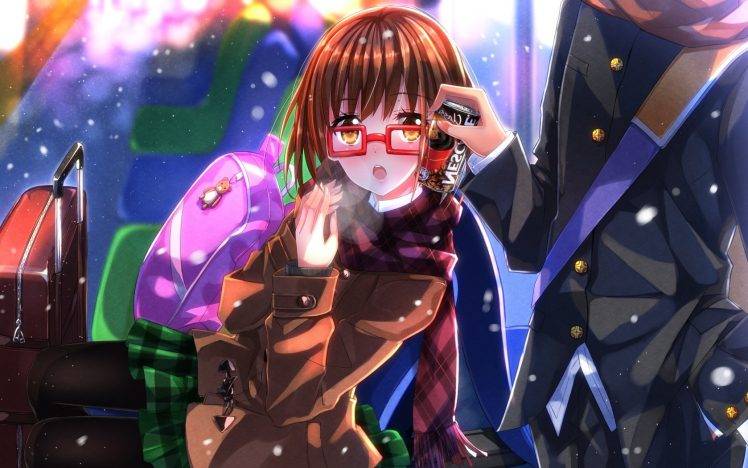 Swordsouls, Anime, Anime Girls, Meganekko, Glasses, Brunette, Z Kai: Cross Road HD Wallpaper Desktop Background