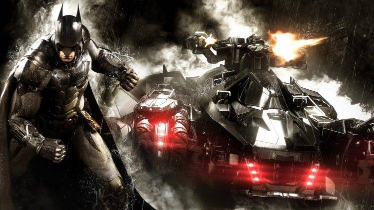 Batman: Arkham Knight, Rocksteady Studios, Batman, Batmobile, Gotham City, Video Games HD Wallpaper Desktop Background
