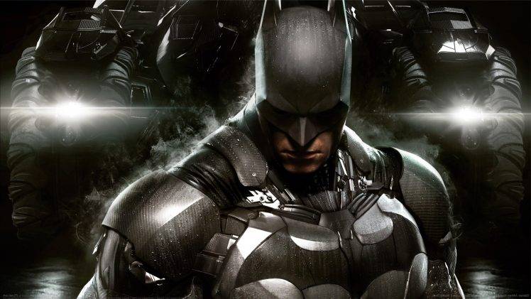 Batman: Arkham Knight, Rocksteady Studios, Batman, Gotham City, Video Games, Batmobile HD Wallpaper Desktop Background