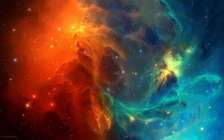 TylerCreatesWorlds, Nebula, Space Art HD Wallpaper Desktop Background