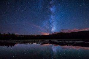 Milky Way, Stars, Lake