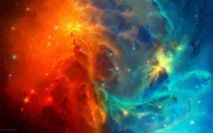 TylerCreatesWorlds, Nebula, Space Art HD Wallpaper Desktop Background